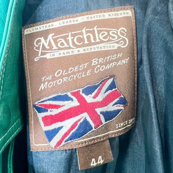COPY - Matchless Biker Leather Jacket in British Green Size XS (44) - Picture 2 of 11